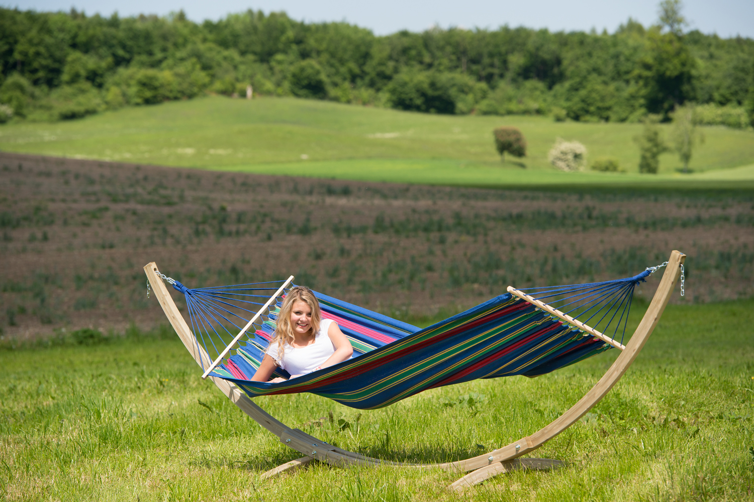 Blue Striped with stand