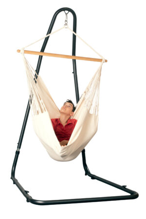 Basic Organic Cotton Chair with Metal Stand Bundle- Natural